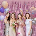 thumbnail image 7 of Pink Streamers Fringe Backdrop Tinsel Foil Fringe Curtains Wavy Backdrop for Parties Sparkle Metallic Wavy Foil Fringe Backdrop Curtain Photo Booth Props for Birthday Wedding, 7 of 7