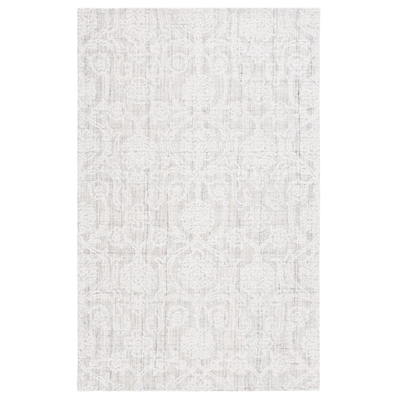 SAFAVIEH Ebony Abram Botanical Area Rug, Grey/Ivory, 5' x 8'