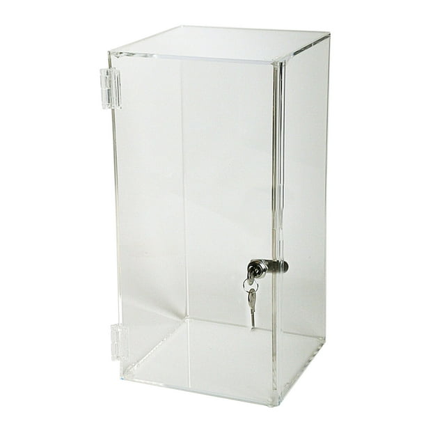 Locking Display Case 12"H x 6" x 6" with No Shelves Acrylic Doll Case