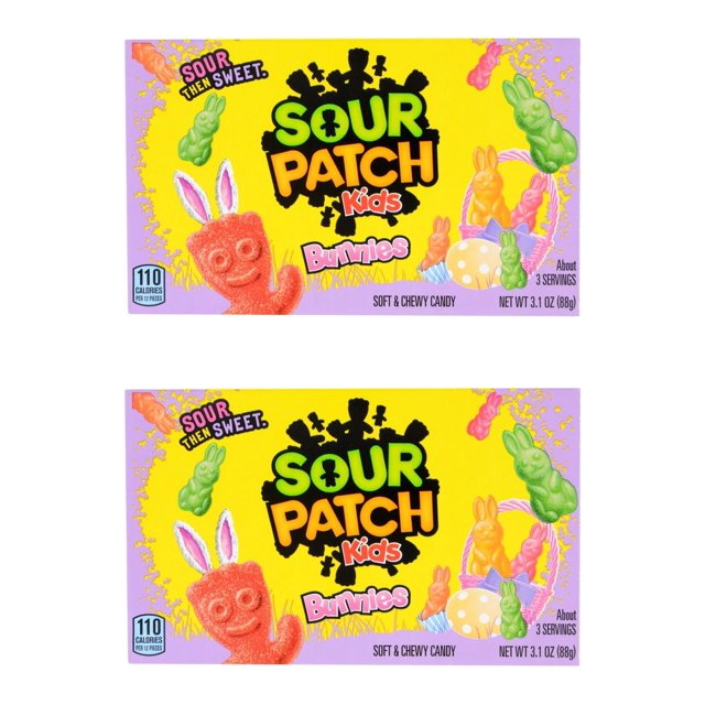 CGT Easter Sour Patch Kids Bunnies Soft & Chewy Candy Sour Then Sweet