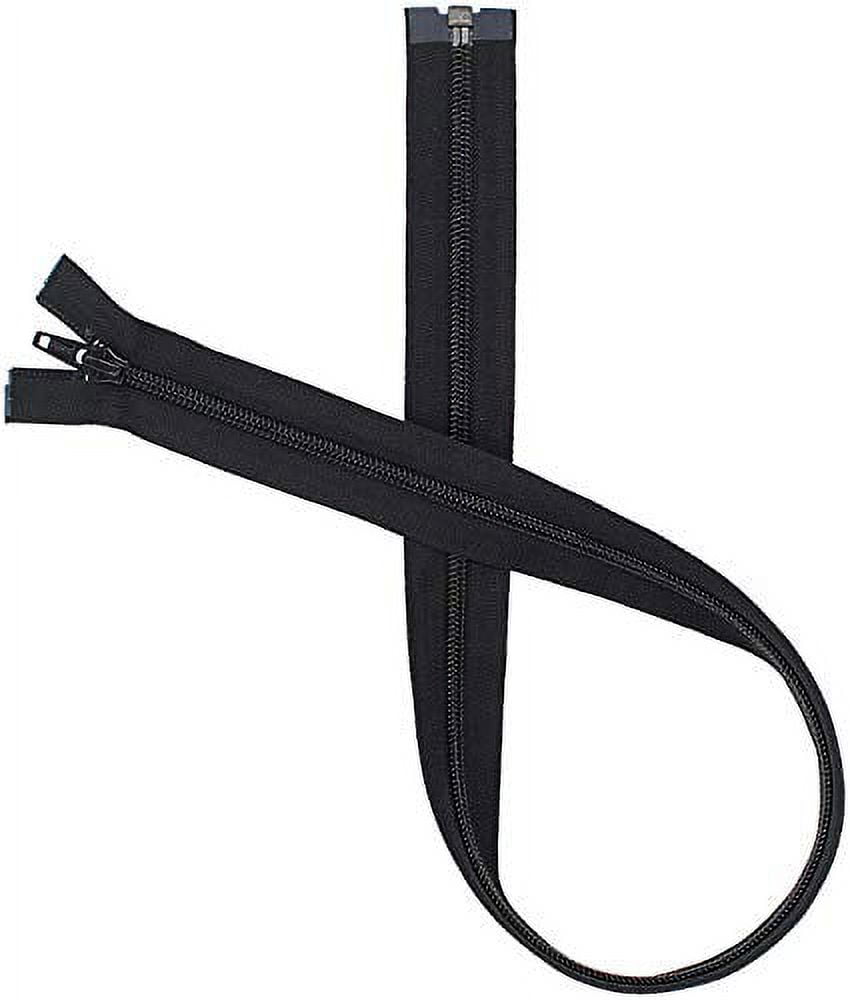#5 Nylon Coil Separating YKK Lightweight Black Jacket Zippers - 25 Zippers Per Pack - Made in The United States - Choose Your Length (36" Inches)
