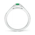 thumbnail image 2 of ANGARA Natural Classic Oval Emerald Halo Ring with Diamond Accents in 14K White Gold for Women (Size-5x3mm) | May Birthstone, Birthday, Anniversary, Jewelry Gift for Women | Natural Emerald Ring, 2 of 9