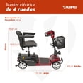 thumbnail image 4 of Silla de Ruedas Lujo Magnimed Scooter 4 Ruedas MOD.OA6160B, 4 of 5