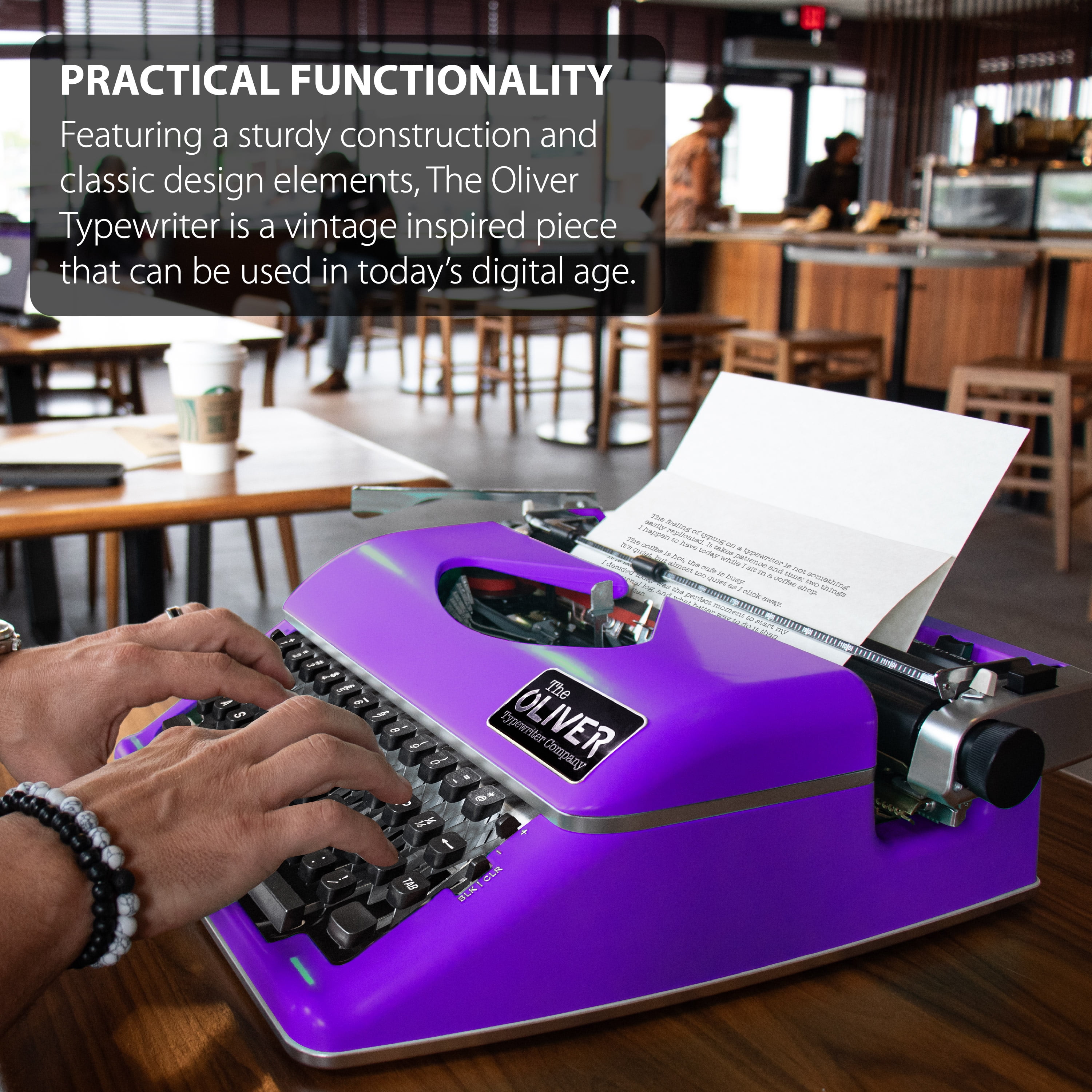 The Oliver Typewriter Company Timeless Manual Typewriter (Purple