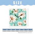 thumbnail image 2 of 10 Inch Wall Clock Battery Operated Silent Clock Decorative for Office, Kitchen, Outdoor, Living Room，Daisy Flowers Polka Dot Green Picture, 2 of 4