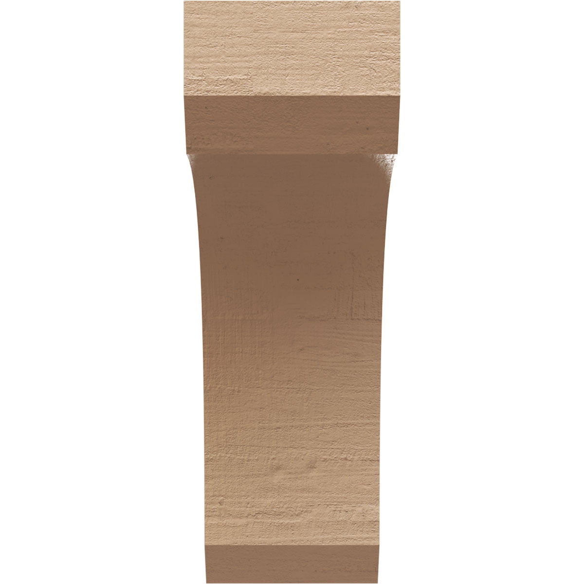 3"W x 6"D x 9"H Classic Legacy Rough Cedar Woodgrain TimberThane Corbel, Primed Tan