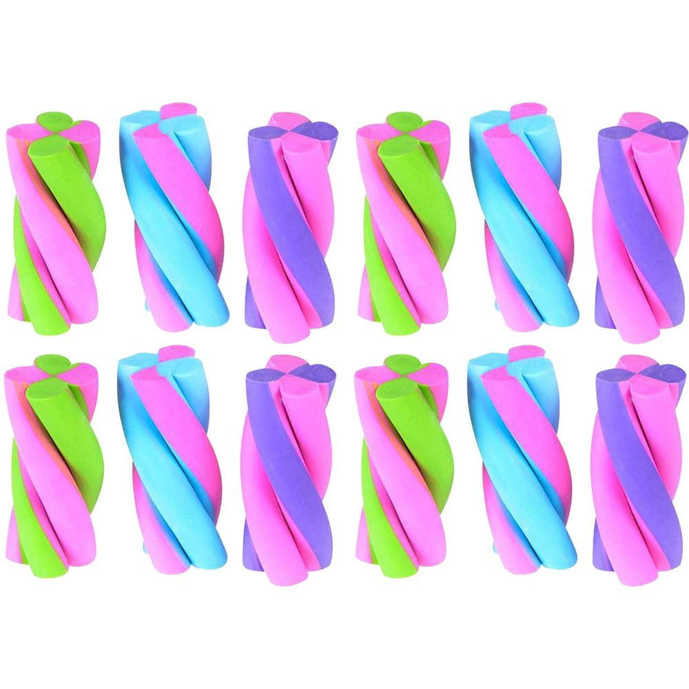 Candy Twist Eraser - Pack of 12 Mini Spiral Rope Stick - Novelty Toys ...