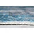thumbnail image 3 of 2â€™ x 7â€™ Blue Gray Abstract Cuboid Modern Runner Rug, 3 of 9