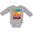 thumbnail image 3 of Inktastic Martial Arts Eat Sleep Ju Jitsu Repeat Boys or Girls Long Sleeve Baby Bodysuit, 3 of 5