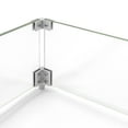 thumbnail image 5 of Barton Fire Pit Wind Guard Fire Pit Tempered Glass, 18-1/2" x 18-1/2" Clear Tempered Wind Guard for Gas Firepit, Thick Rectangle Glass Shield with Aluminum Corner Bracket & Rubber Feet, 5 of 6