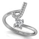 thumbnail image 1 of ZHAOCHENG Anillo con inicial ajustable para mujeres y niñas con incrustaciones de cristal J, 1 of 4