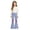 C665/Blue, variant on XIYON Girls Flare Pants High Waist Bell Bottoms Kids Stylish Casual Trousers with Pockets for Daily Wear 5-6 Years