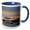 Blue/White, variant on 3drose, Argentina. Tierra Del Fuego. Cruise Ship Going Through the Channel., 11oz Two-tone Yellow Mug