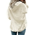 thumbnail image 3 of Chbgutlmr Plus Size Jackets for Women Fall Winter Drawstring Fleece Warm Comfy Hooded Outerwear Jacket Zippered Fuzzy Coats, 3 of 6