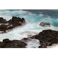 thumbnail image 2 of Jones, Adam 18x13 Black Ornate Wood Framed with Double Matting Museum Art Print Titled - Waves crashing over lava rocks on shoreline of Espanola Island-Galapagos Islands-Ecuador, 2 of 4