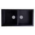 thumbnail image 4 of ALFI brand AB3420UM-BLA Black 34" Undermount Double Bowl Granite Composite Kitchen Sink, 4 of 10