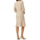 thumbnail image 3 of Conjunto de vestido de dos piezas Inspire Chic para mujer, vestido sin mangas y blazer corto, talla XL, color beige, 3 of 6