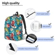 thumbnail image 4 of Vsdgher Japanese Koi Print Canvas Backpack Travel Rucksack Unisex Knapsack 15.7/17.7Inch Laptop Backpack for Work,College -Small, 4 of 5
