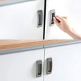 thumbnail image 4 of CHAO Juego de 4 tiradores autoadhesivos para tiradores de puertas de armarios de cocina o ventanas, color gris, 4 of 5