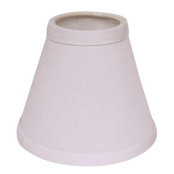 HomeRoots 470161 5 in. White Chandelier No Slub Lampshades - Set of 6