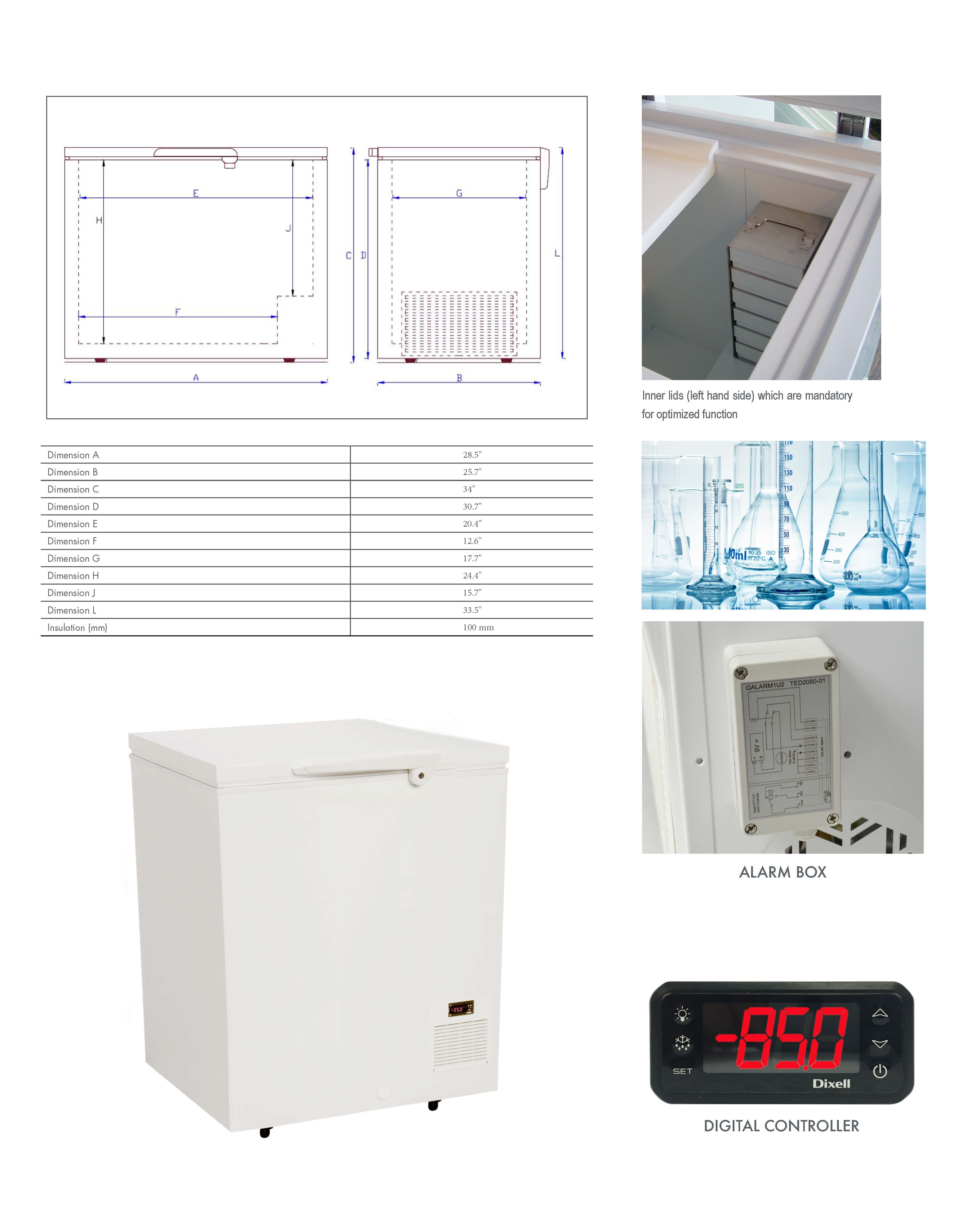 LSRC85-5 Ultra-Low Chest Freezer