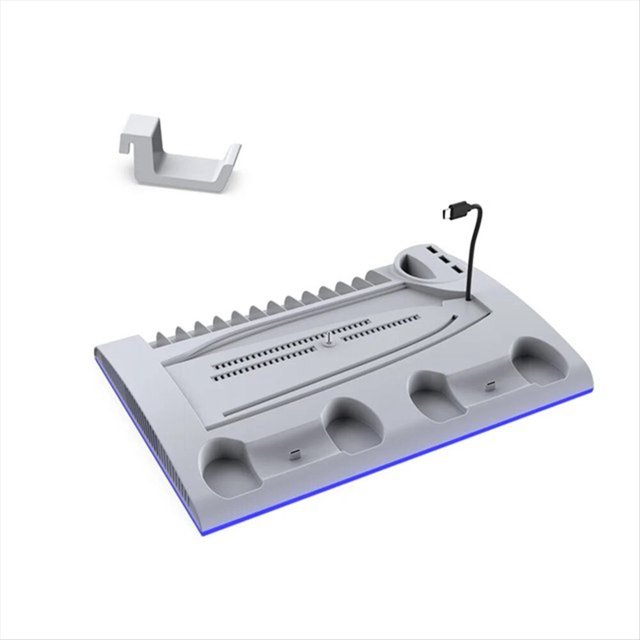 Soporte de Carga con Ventilador de Refrigeración para y Slim Consola, Estación de Carga para Mando Dual con 9 Luces RGB ()