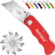 thumbnail image 3 of 1 Pack Box Cutter Folding Utility Knife, Lightweight Box Cutters Razor Knife And 10 Pieces SK5 Blades, Sharp Box Cutter Knife For Home, Office, Construction, Quick Change Box Opener, 3 of 5