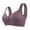Purple, variant on Aofany Woman Traceless Plus Size Bras Comfortable No Steel Ring Breathable Gathering Front Opening Buckle Bra Ladies Lace Underwear