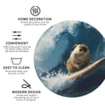 thumbnail image 4 of Pofeuu Surfing Guinea Pig Print Leather Coasters Set of 6, Round Cups Mugs Mat Pad for Home Kitchen Heat Resistant Drink Coasters,Round Shape, 4 of 7