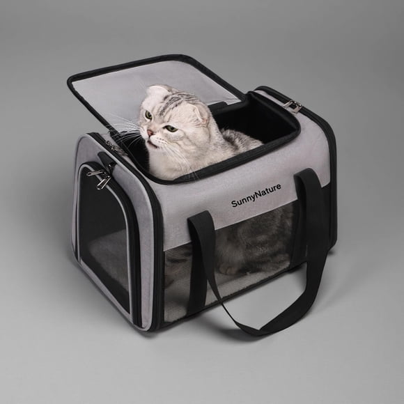 Transportadora para mascotas SunnyNature aprobada por TSA, plegable, 43 x 28 x 28 cm