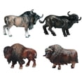 thumbnail image 2 of Figura de toro simulado, 4 piezas, animales realistas, vaca, figura educativa para niños segundo, 2 of 8