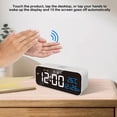 thumbnail image 4 of QualitChoice LED Digital Mirror Alarm Clock Table Electronic Temperature Date Display Desktop Bedroom Bedside Office Ornaments Black, 4 of 6
