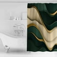 thumbnail image 2 of Shower Curtain Bathroom Set Abstract Ripple Art Waterproof Fabric Shower Curtains with Grommets&Hooks Modern Artwork Privacy Bath Curtain for Bathtub 48x72in, 2 of 7