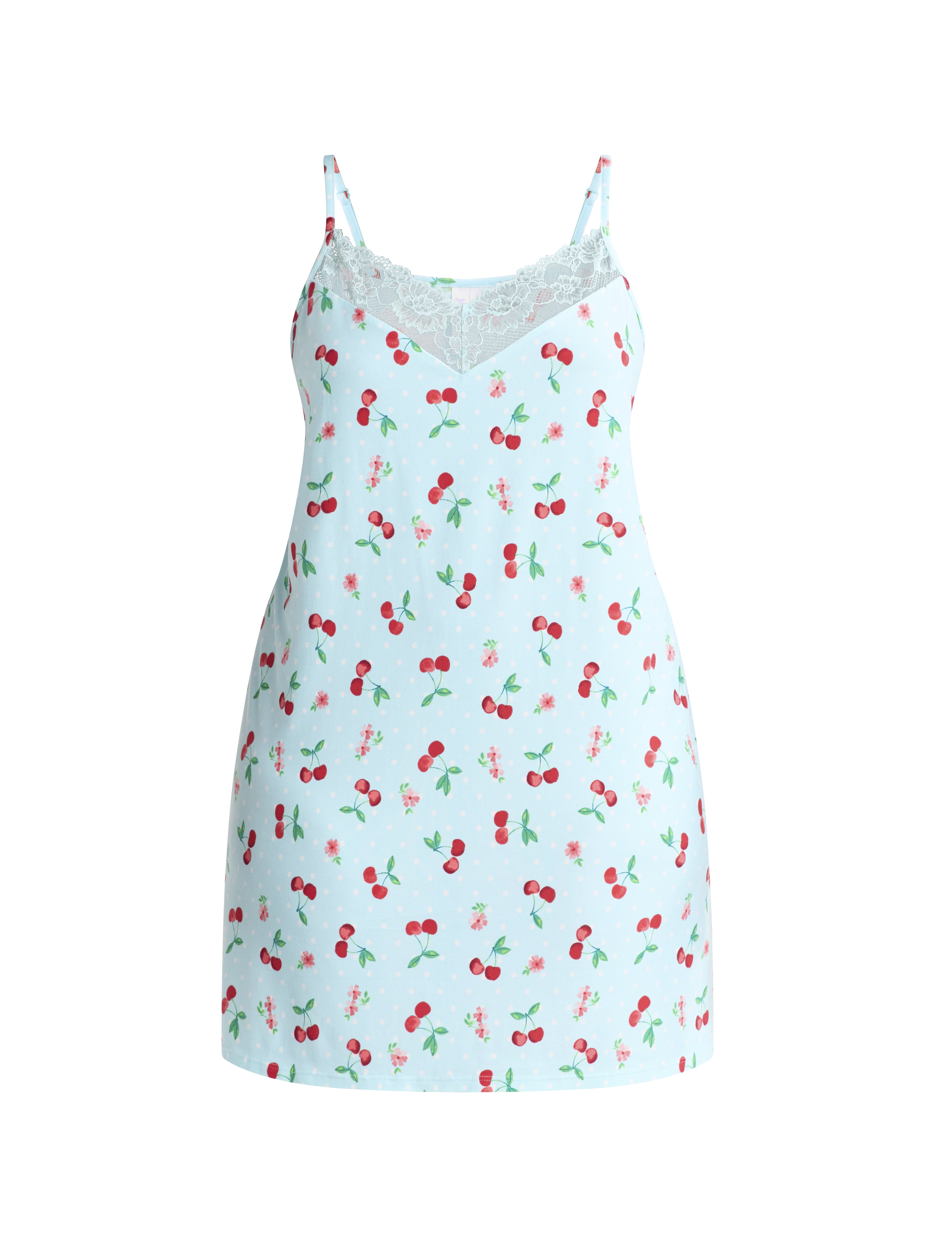 Joyspun Women’s Dreamy Soft Collection Lace Trim Knit Chemise, Sizes XS to 3X