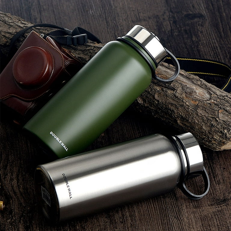 Thermos Flask 0.35/0.5/1Ltr Travel Camping S/Steel Vacuum Hot Cold Tea  Coffee