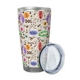 thumbnail image 2 of Salouo Dog Doing Yoga Print 20oz Tumbler with Lid,Stainless Steel Vacuum Insulated Tumbler Durable Insulated Coffee Mug Thermal Cup with Splash Proof Sliding Lid-Straw Three-piece Set, 2 of 8