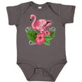 thumbnail image 3 of Inktastic Flamingo with Tropical Flowers Boys or Girls Baby Bodysuit, 3 of 5