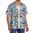 thumbnail image 2 of Gukieu Dogs With Pool Floats Print Men's Short-sleeved Shirts, Button-down Pocket Shirts, T-shirts, Beach Vacation Travel Summer Clothing-Medium, 2 of 5