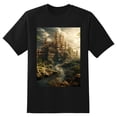 thumbnail image 2 of Plus Size Shirt for Women Black Tops for Women Short Sleeves Shirt for Women Castle T Shirt Oversized Shirt for Women S, 2 of 5