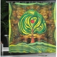 thumbnail image 4 of Ambesonne Nature Shower Curtain, Vivid Apple Tree Lines, 69"Wx84"L, Green Brown, 4 of 5