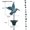 Blue, variant on 8 5Ft Metal Rain Chain For Stylish For Outdoor Use Managing Rainwater And Adding Visual Appeal To Eaves And Gardens