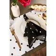 thumbnail image 6 of Contemporary Home Living Set of 4 Black and White Polka Dot Napkin, 18", 6 of 7