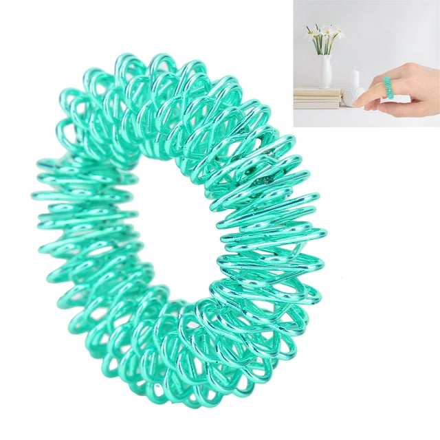 Sensory Rings, Massage Finger Rings Safe To Use for Family for Home Gold,Silver,Green
