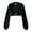 Black, variant on comerut Women Winter Coat Solid Color Fluffy Button Cardigan Long Sleeves Keep Warm Short Deep V Neck Spring Coat Women Clothing
