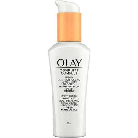 Olay Complete Defense Sensitive Skin Moisturizer SPF 30, 2.50 oz (Pack of 6)