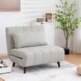 thumbnail image 2 of Costway Canapé-Lit Convertible 3 Positions Chaise Pliante avec Oreiller Beige, 2 of 10