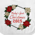 thumbnail image 4 of Inktastic Baby's First Christmas 2025 Poinsettia Boys or Girls Baby Bib, 4 of 4