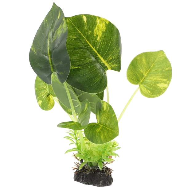 KAKOWELY Decoración de plantas artificiales para acuario, modelo de planta acuática de alta simulación, paisajismo para pecera.