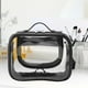 thumbnail image 5 of Bolsa de maquillaje transparente, bolsa de maquillaje, organizador portátil de PVC con bolsillos transparentes Negro, 5 of 8