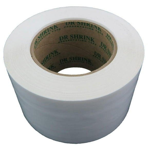 Dr Shrink Boat Shrink Wrap Preservation Tape DS-713W Synthetic Rubber Based Clear Adhesive; Waterproof; White; Oriented Polyethylene; Single